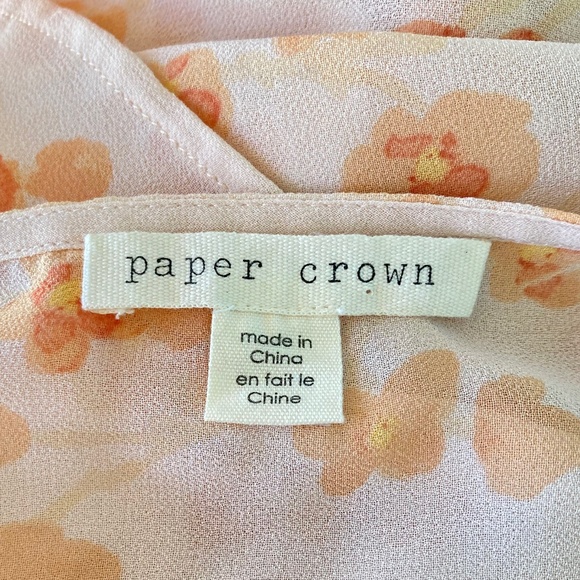 Women’s Paper Crown long floral formal dress with adjustable lining/slip - Picture 5 of 8